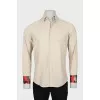 Men's shirt with printed cuffs