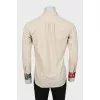 Men's shirt with printed cuffs
