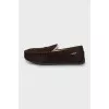 Men's insulated suede moccasins