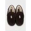 Men's insulated suede moccasins
