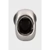 Silver ring with crystal