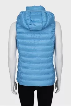 Quilted vest with hood