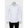 Men's white fitted shirt