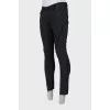 Men's jeans with white stripes