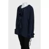 Loose fit blouse with ruffles