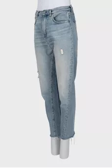 Ripped high waist jeans