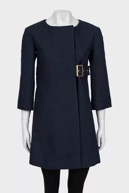 Blue A-line raincoat
