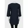 Blue A-line raincoat