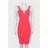 Bodycon dress with mesh insert