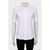 Pink striped fitted shirt