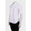 Pink striped fitted shirt