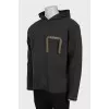 Men's gray hoodie with signature logo
