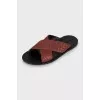 Men's leather flip-flops