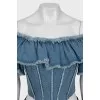Denim top with tag