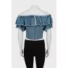Denim top with tag