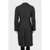 Fitted coat in fine print
