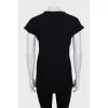 Straight-leg T-shirt with embroidered logo