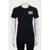 Fitted T-shirt with back print