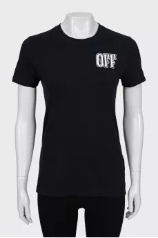 Fitted T-shirt with back print