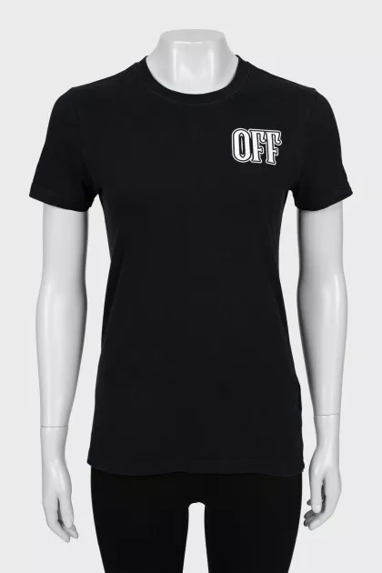 Fitted T-shirt with back print