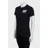 Fitted T-shirt with back print