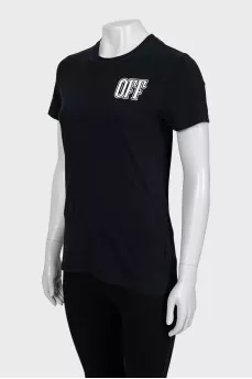 Fitted T-shirt with back print