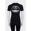 Fitted T-shirt with back print