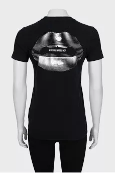 Fitted T-shirt with back print