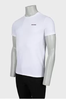 Men's white T-shirt with brand logo