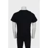 Men's black T-shirt with print