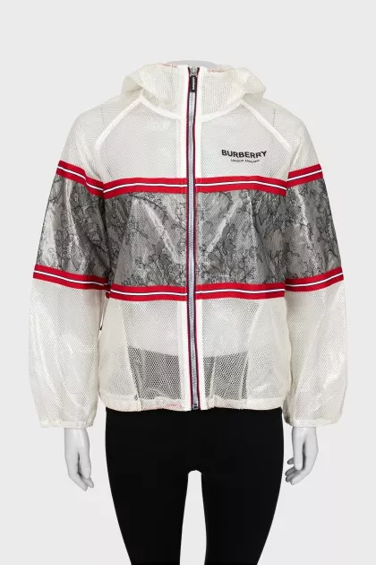 Mesh jacket with hood