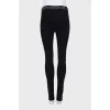Black leggings with buttons