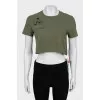Crop T-shirt with tag