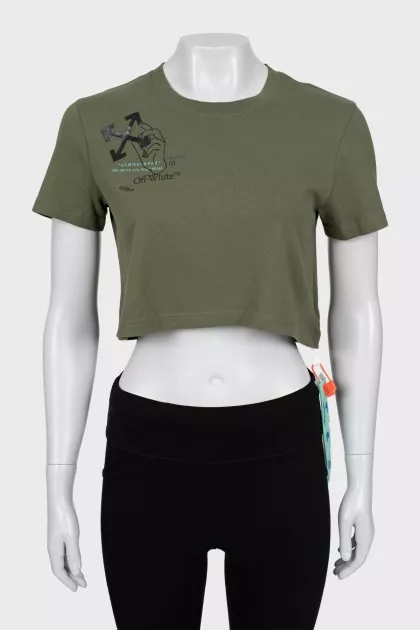 Crop T-shirt with tag