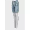 Lace-up denim shorts