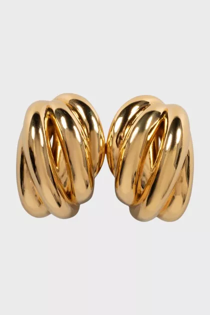 Massive clip-on earrings