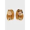 Massive clip-on earrings