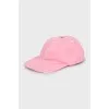 Pink cap with tag
