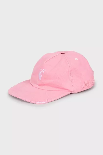 Pink cap with tag