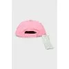 Pink cap with tag