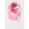 Pink cap with tag
