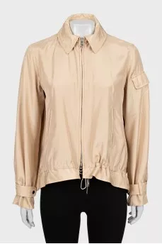 Oversized silk jacket