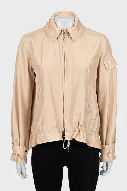 Oversized silk jacket