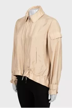 Oversized silk jacket