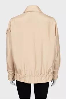 Oversized silk jacket