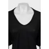 Black silk shift dress