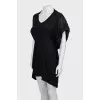 Black silk shift dress