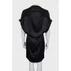 Black silk shift dress
