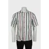 Men's striped short sleeve shirt