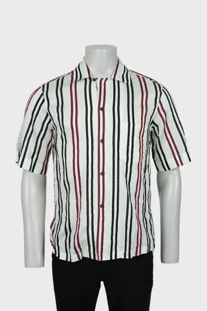 Men's striped short sleeve shirt
